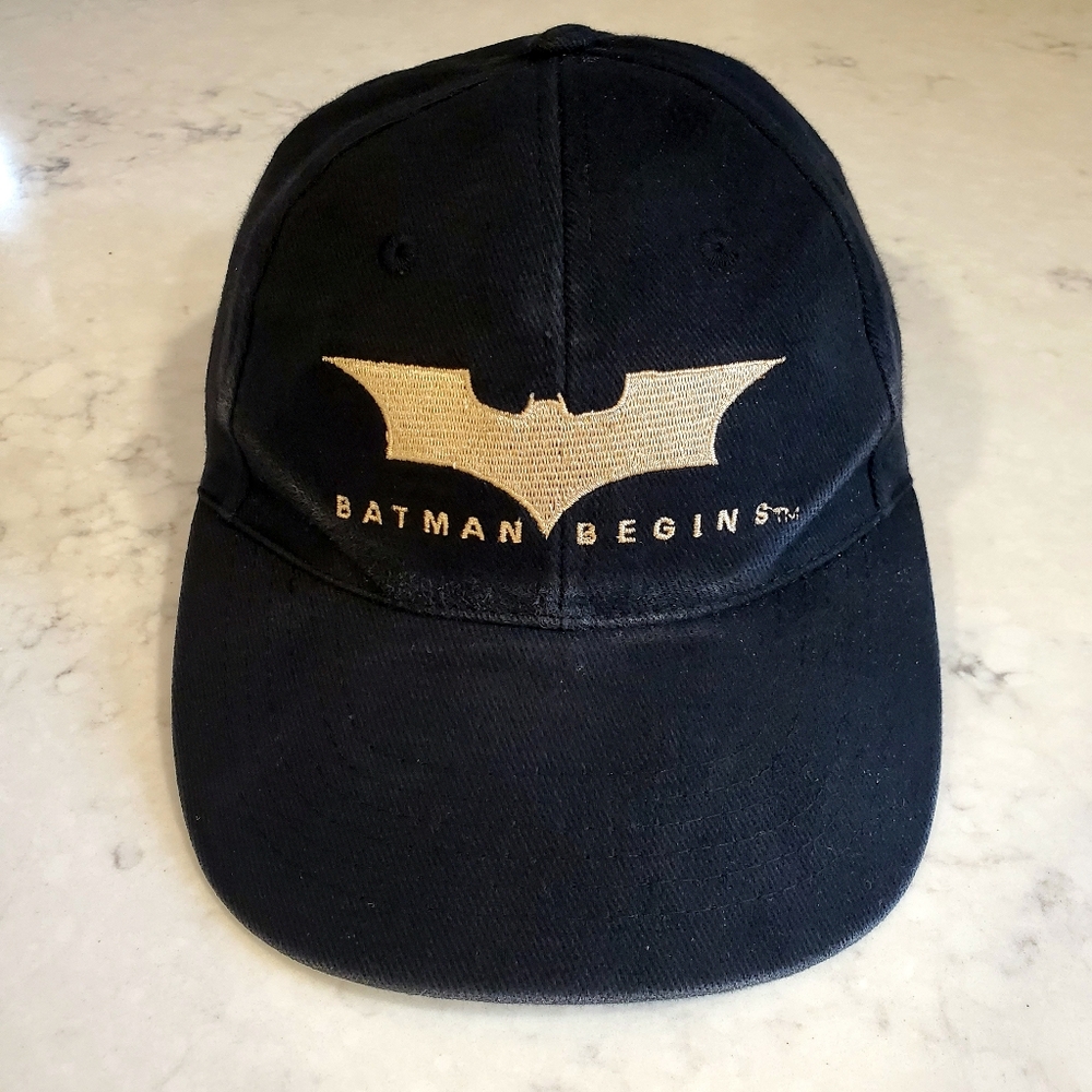 Rare Vintage Batman Begins Black & Gold Movie Promo Hat